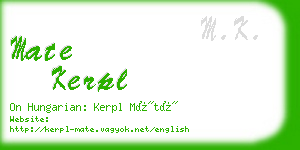 mate kerpl business card